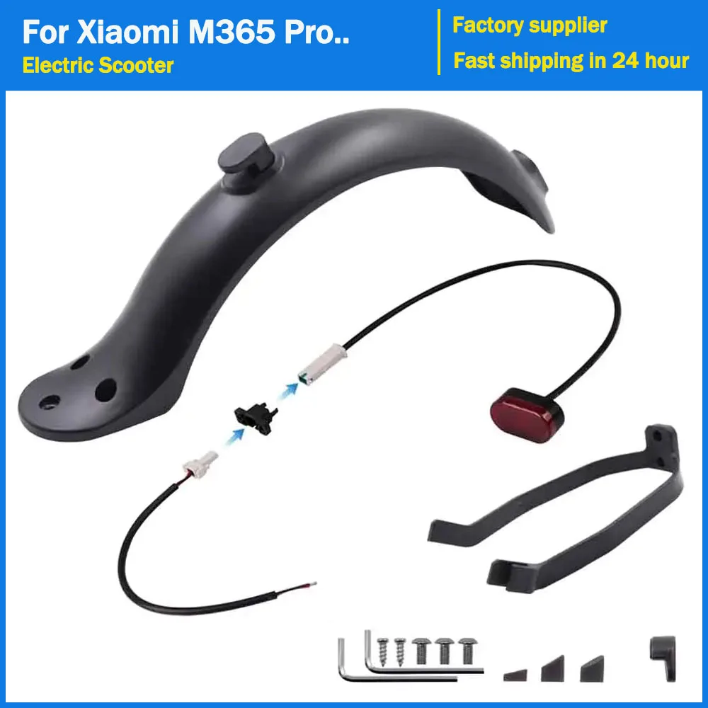 Hinten Kotflügel Reifen Splash Fender Schutz Halterung Kit für Xiaomi M365 M187 Pro Elektrische Roller Langlebig Hinten Rücklicht Ersatz