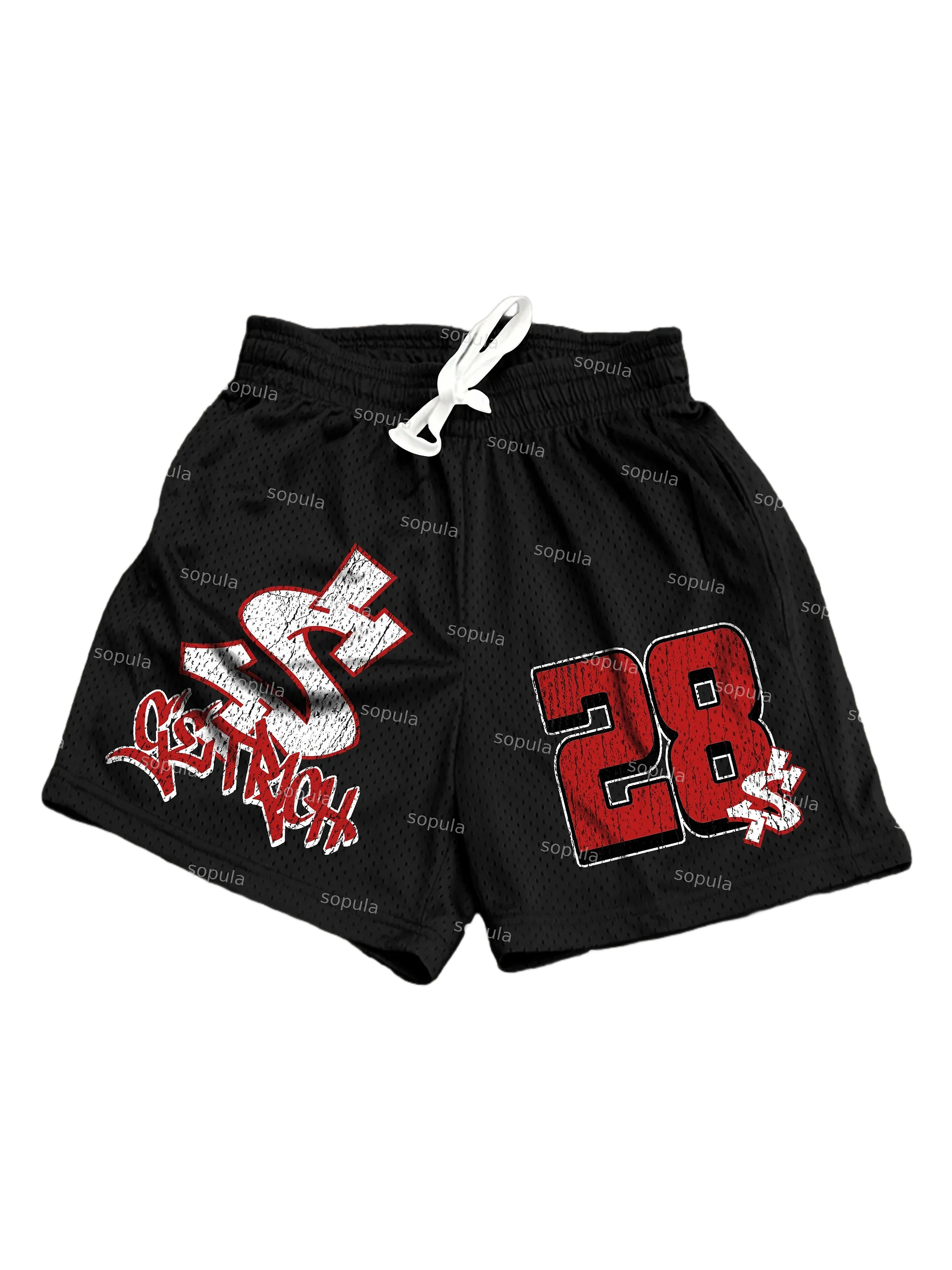 

Летние спортивные тренировочные дышащие модные шорты с забавным текстом No 28, шорты с графическим принтом, уличная одежда, мужские модные повседневные шорты