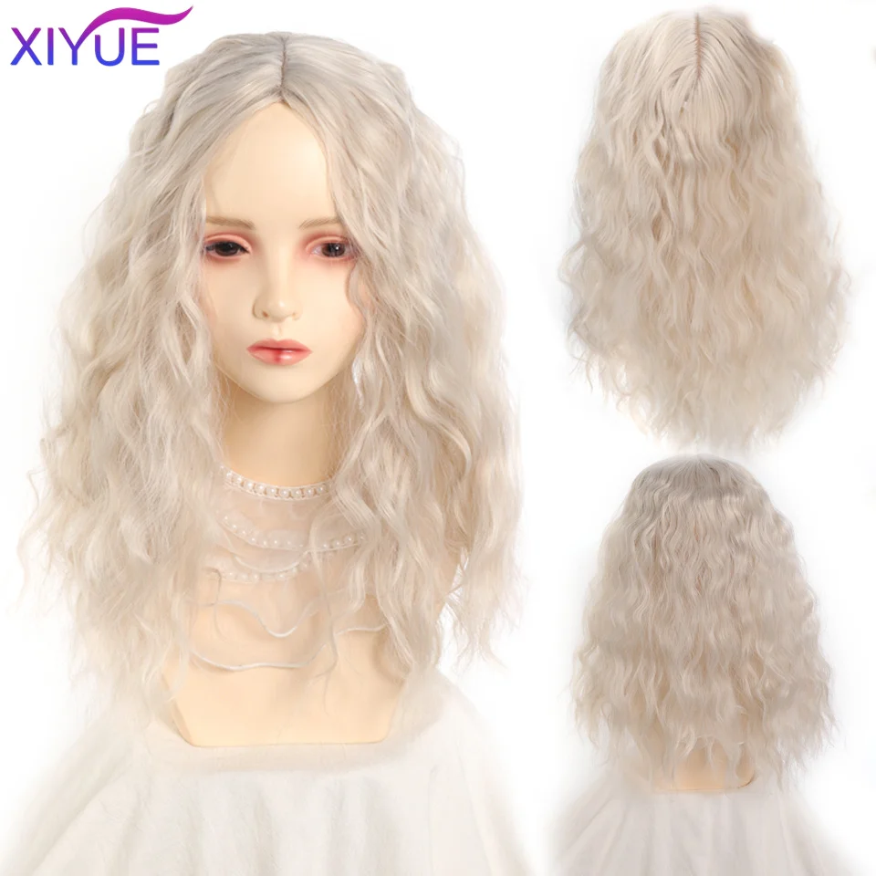 

XIYUE Replacement Piece Hair Covering White Hair Natural Invisible Seamless Hair Clip In Hair Bangs Hairpiece Synthetic Fake Ban