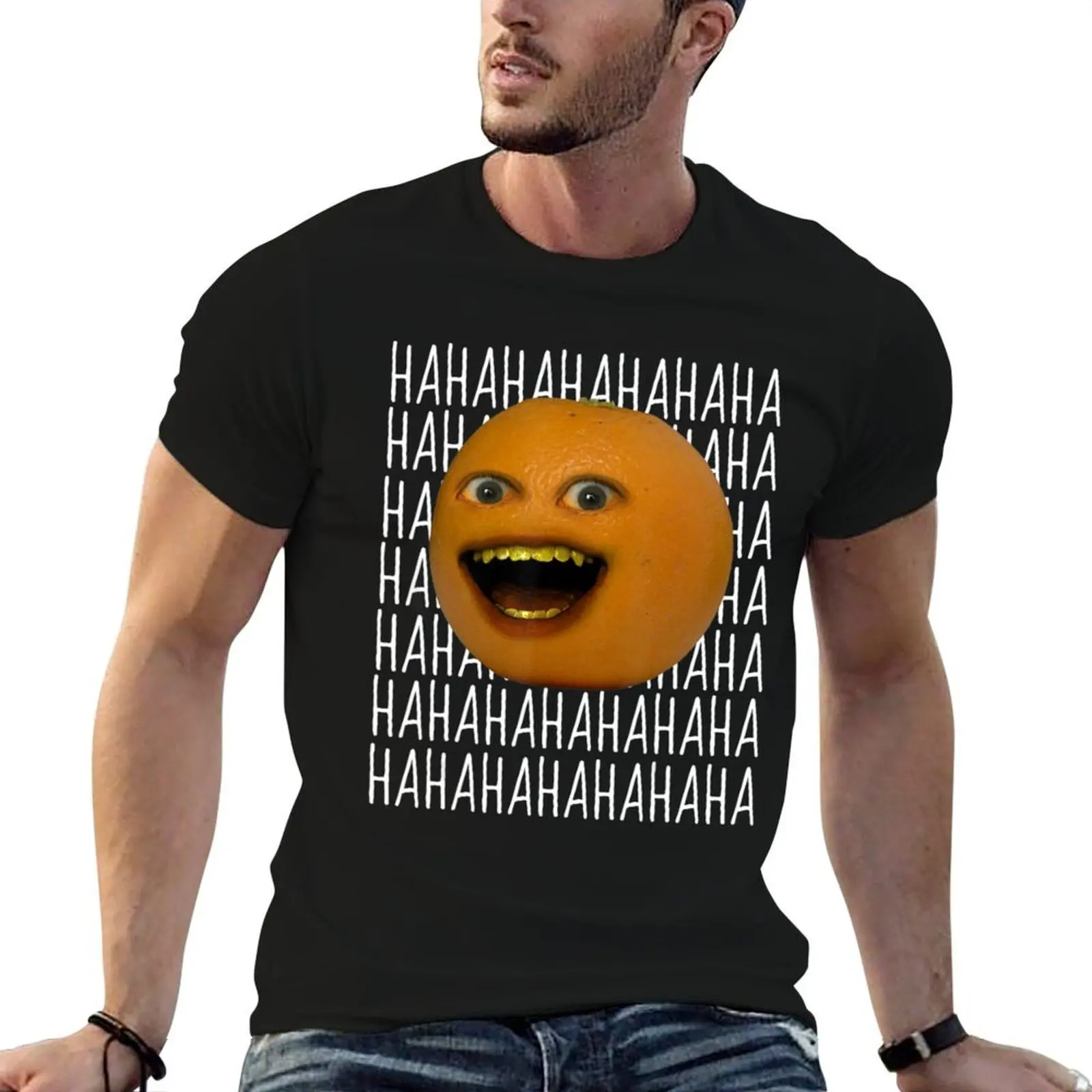 

Annoying Orange Ha Ha Ha T-Shirt man t shirts for men essential t shirt t shirts for man graphic funny T-Shirt
