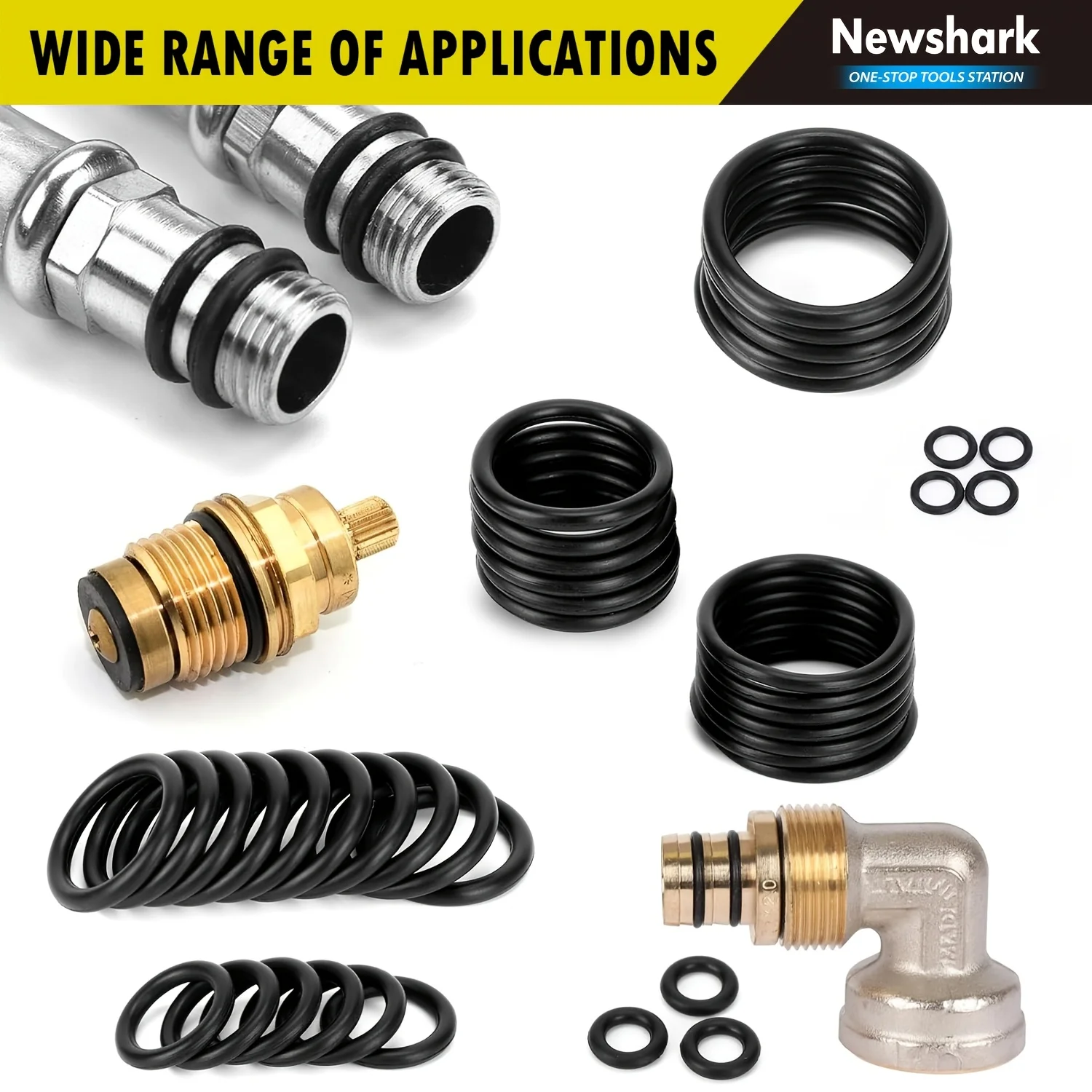 1540Pcs Metric O Ring Assortment Kit (32 Sizes), NBR Rubber O-Ring Set with Pick Tools for Auto, Plumbing & Pressure Washer