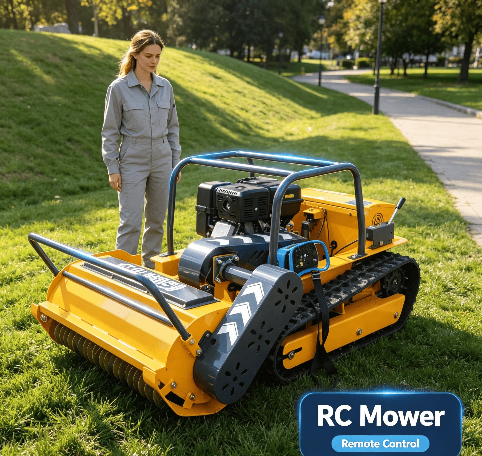 Customized Large Private Garden high grass mower Wireless Robot Lawn Mower, Auto Route Correction Improves Mowing Coverage