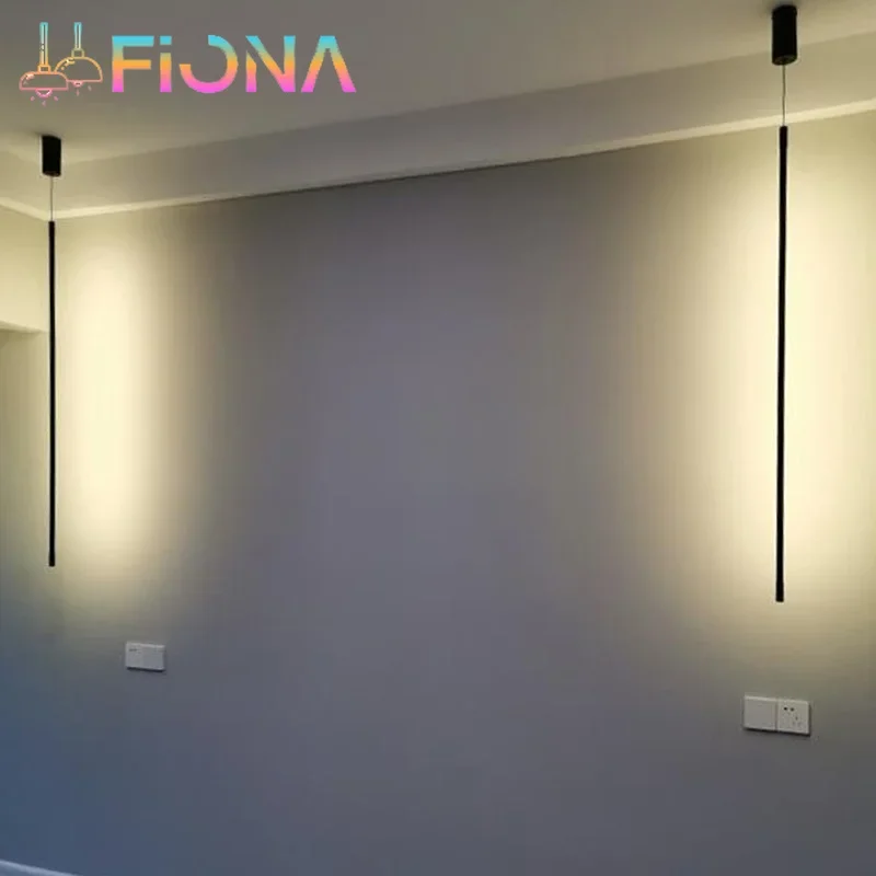 Pendurado LED Lâmpada para Home Decor, Modern Longer Luzes Pingente, Sala de Jantar, Quarto, Banho, Fundo de Cabeceira, Lustres Luminárias