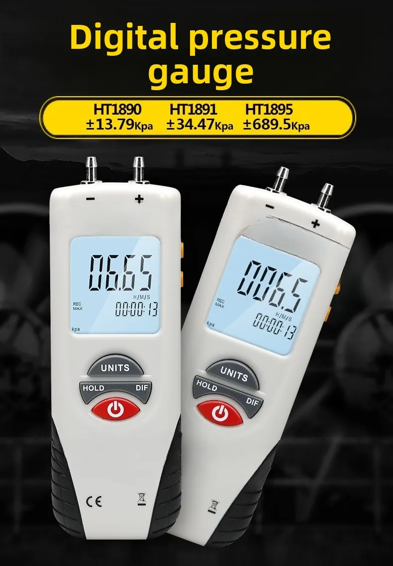 Manometer positive Differenzdetektion Anzeige Rekord Rohrleitungsdruck