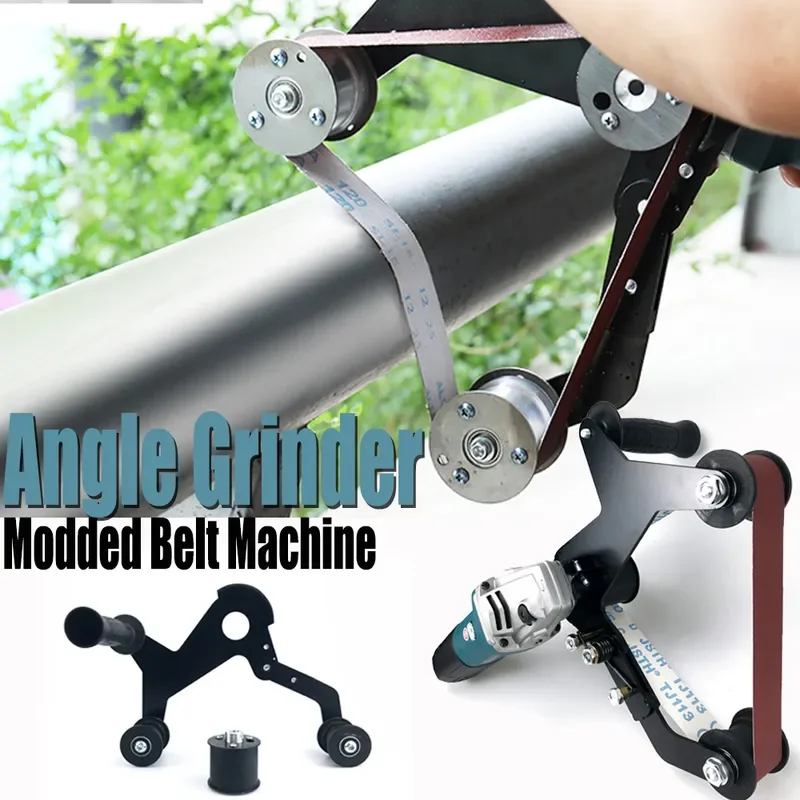 Stainless Steel Round Tube Drawing Polishing Machine Belt Grinder Angle Grinder Variable Speed Belt Sander Head Accessories