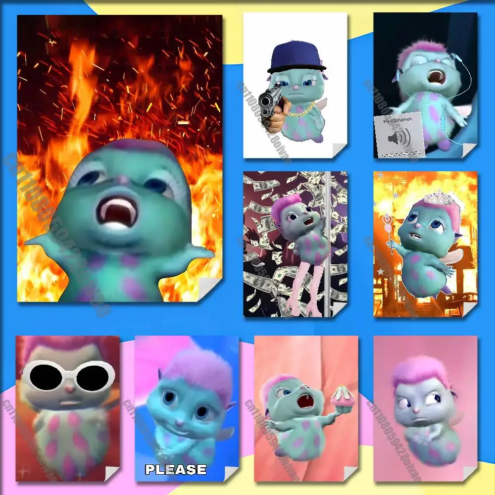 

B-Bibble Doll Cute Poster Wall Sticker For Bedroom 30x40cm Self-adhesive Decoration Fans Playbill Cover