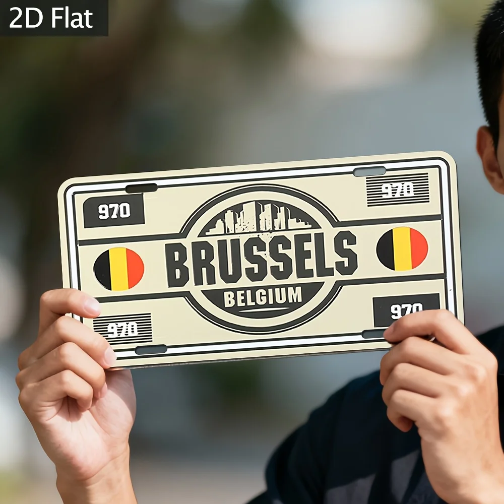 2D Flat - [Open ]2D Flat One 15.24 cm X 30.48 cm Retro Metal Plaque Suitable for Living Room, Restaurant, Office Wall Decoration