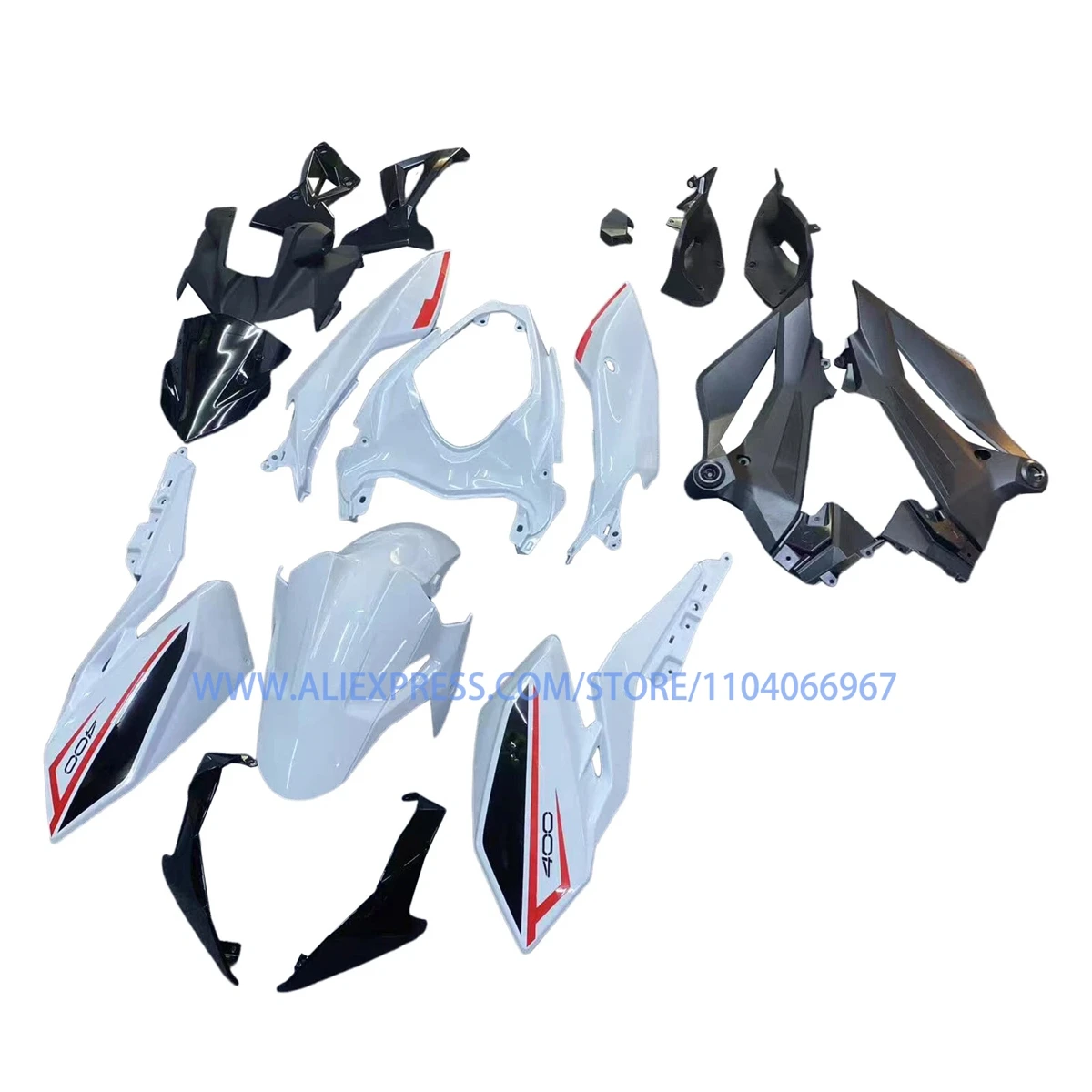 Complete Cowl Fairing Kit Fit for Kawasaki Z400 2019-2023 ER400D Injection Molded ABS Bodywork Frame Covers Shield Spares