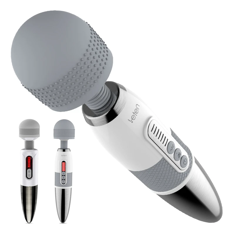 Leten Huge Head Vibrator for Female Masturbation Orgasm, AV Magic Wand Massager Nipple Clitoris Stimulator Sex Toys for Woman