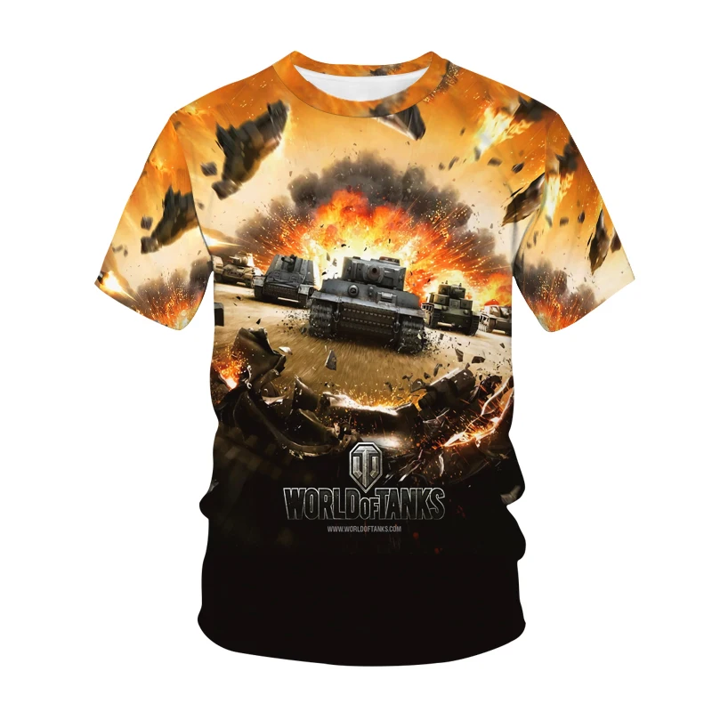 Hot Game World Of Tanks 3D Printed O-Neck Kids T Shirt Summer Fashion Sports T-shirt Boys Girls Unisex Children\'s clothing Tops