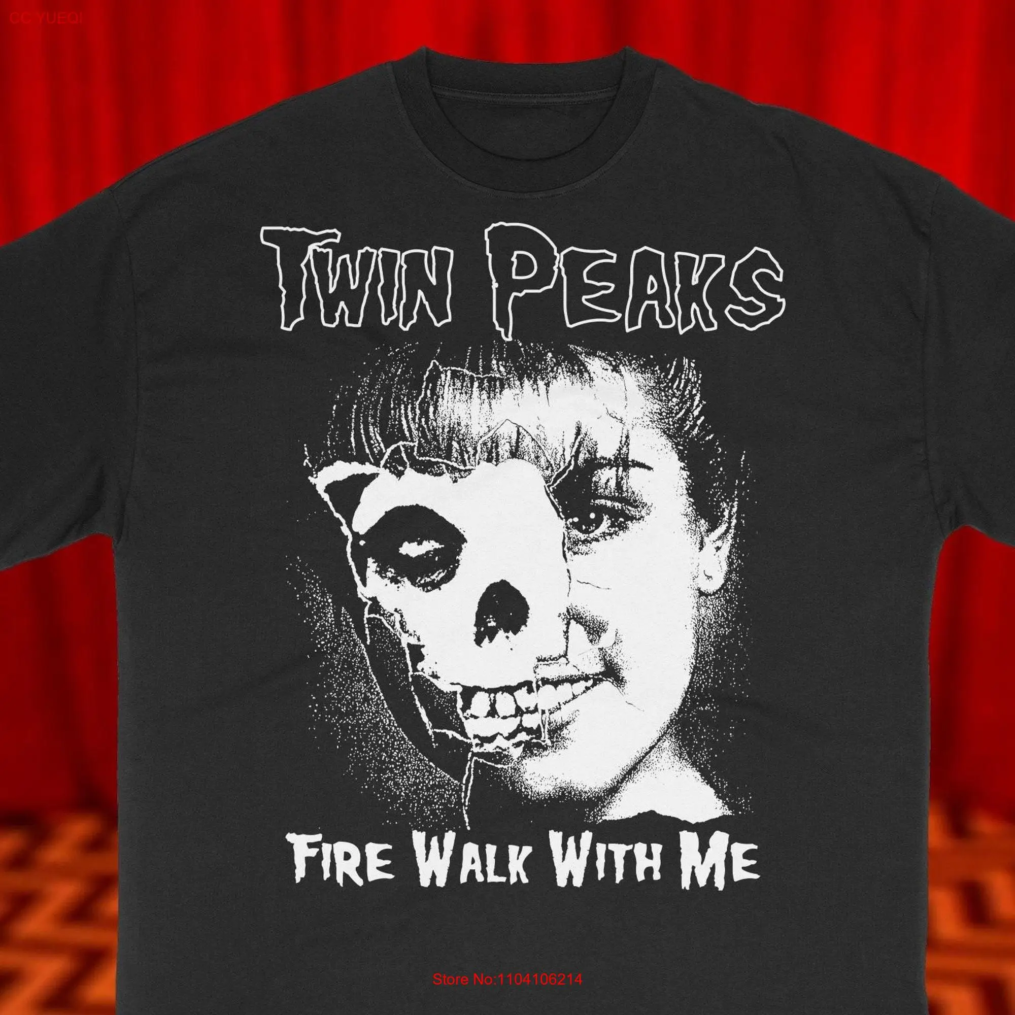 Twin Peaks x Misfits Fire Walk With Me Laura Palmer T Shirt Vintage Halloween Retro long or short sleeves