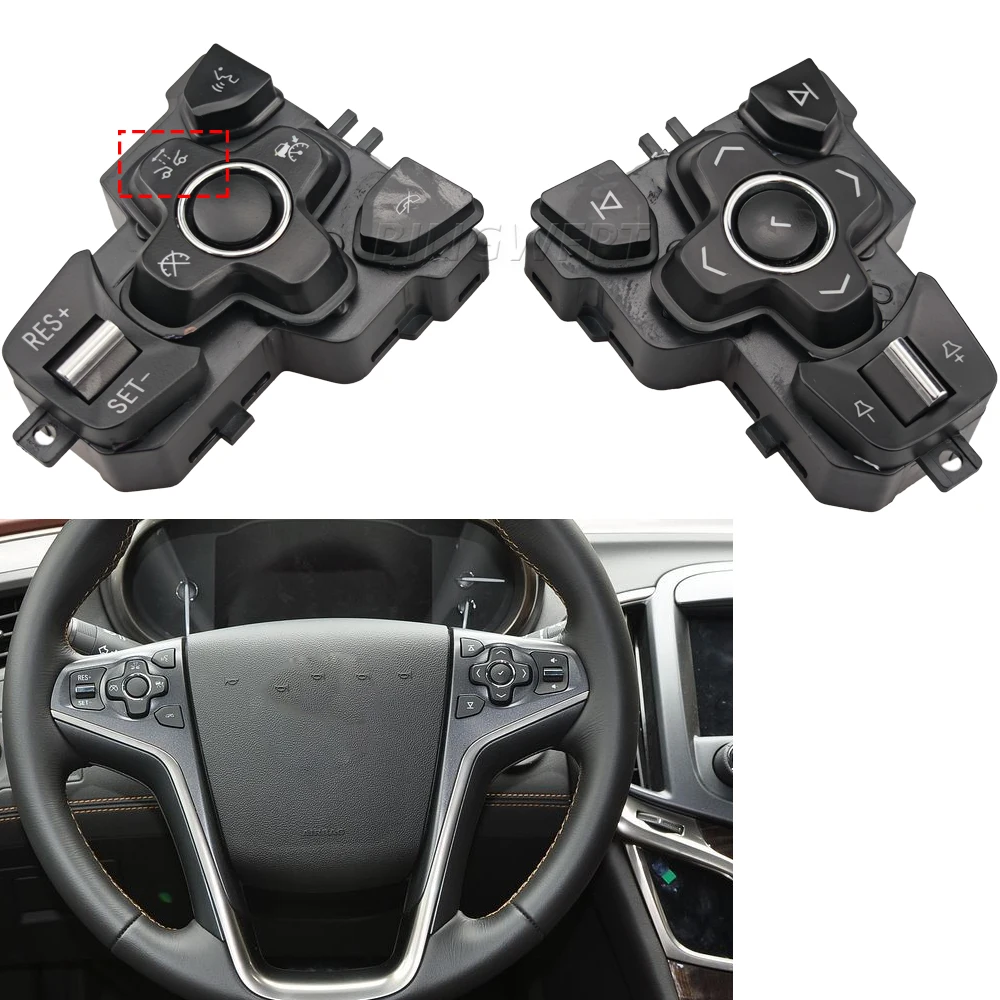 Boutons multifonctions pour volant de voiture Buick Regal Larcrosse, boîtier de bouton de commande de volume et de régulateur de vitesse