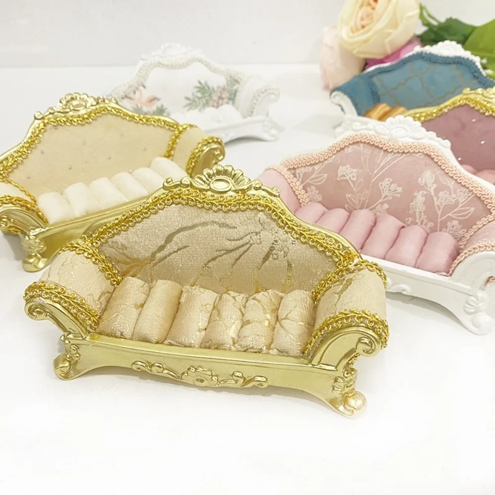 Sofa Shape Jewelry Display Stand Fairytale Charm Decorative Charm Jewelry Rack Stand Space Saving Elegant Rings Holder