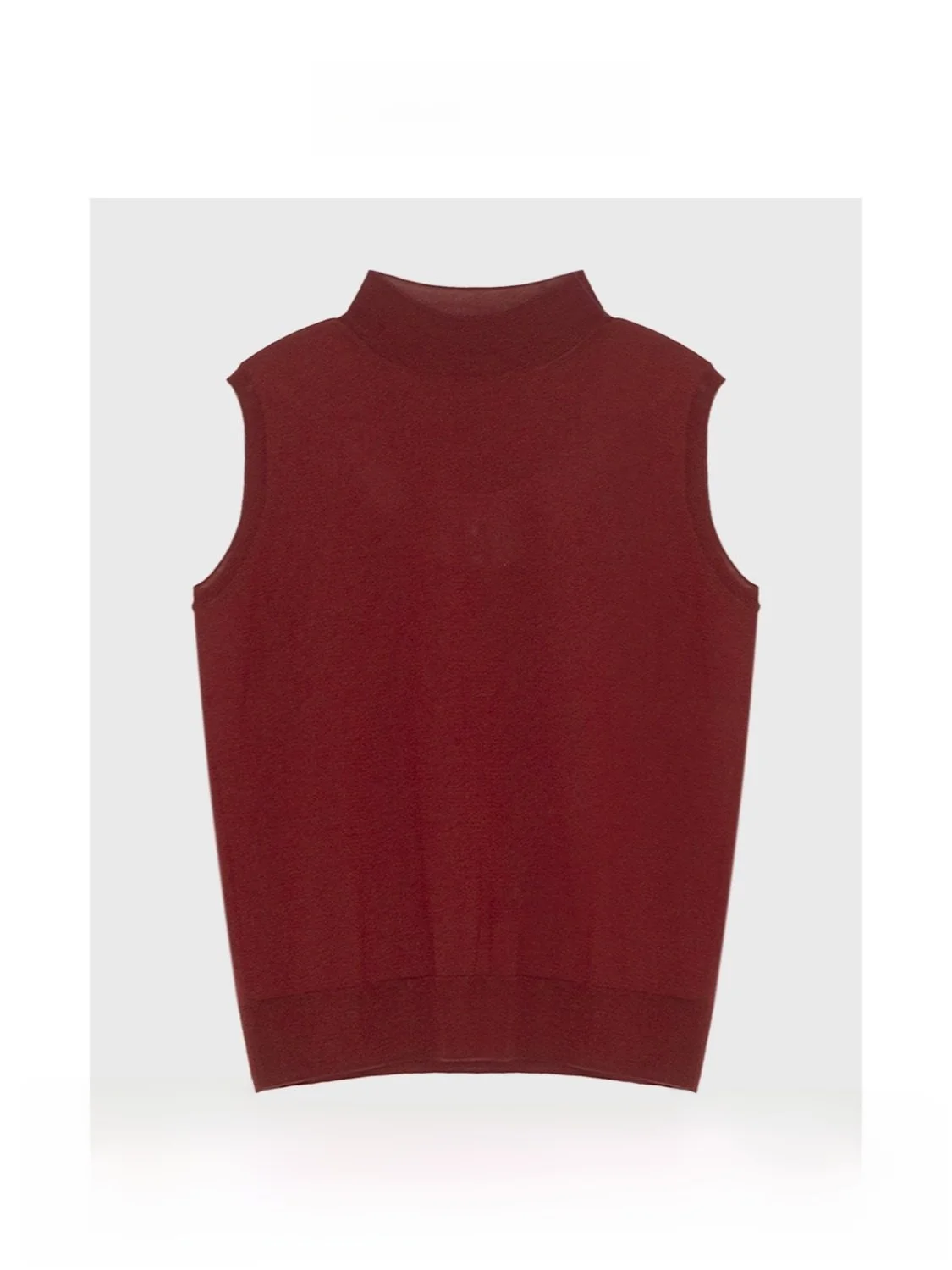 

Шелково-шерстяной вязаный свитер-жилет с высоким воротником, облегающий, для женщин, как нижний слой одежды, в стиле Hong Kong Sle