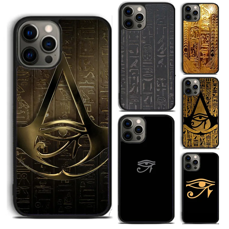 Egyptian Hieroglyphics Symbols Phone Case For apple 16 11 12 13 14 Pro Max XS XR Plus for coque