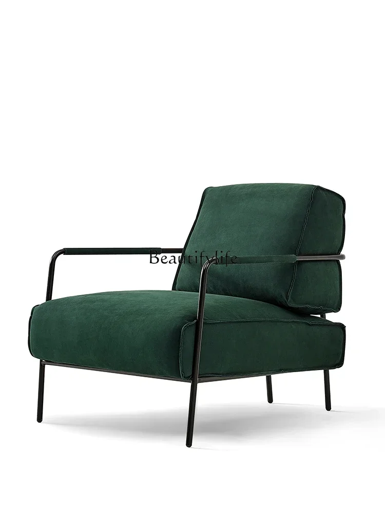 

Rich Lounge Chair Living Room Modern Dark Green, Leather Sofa Chair