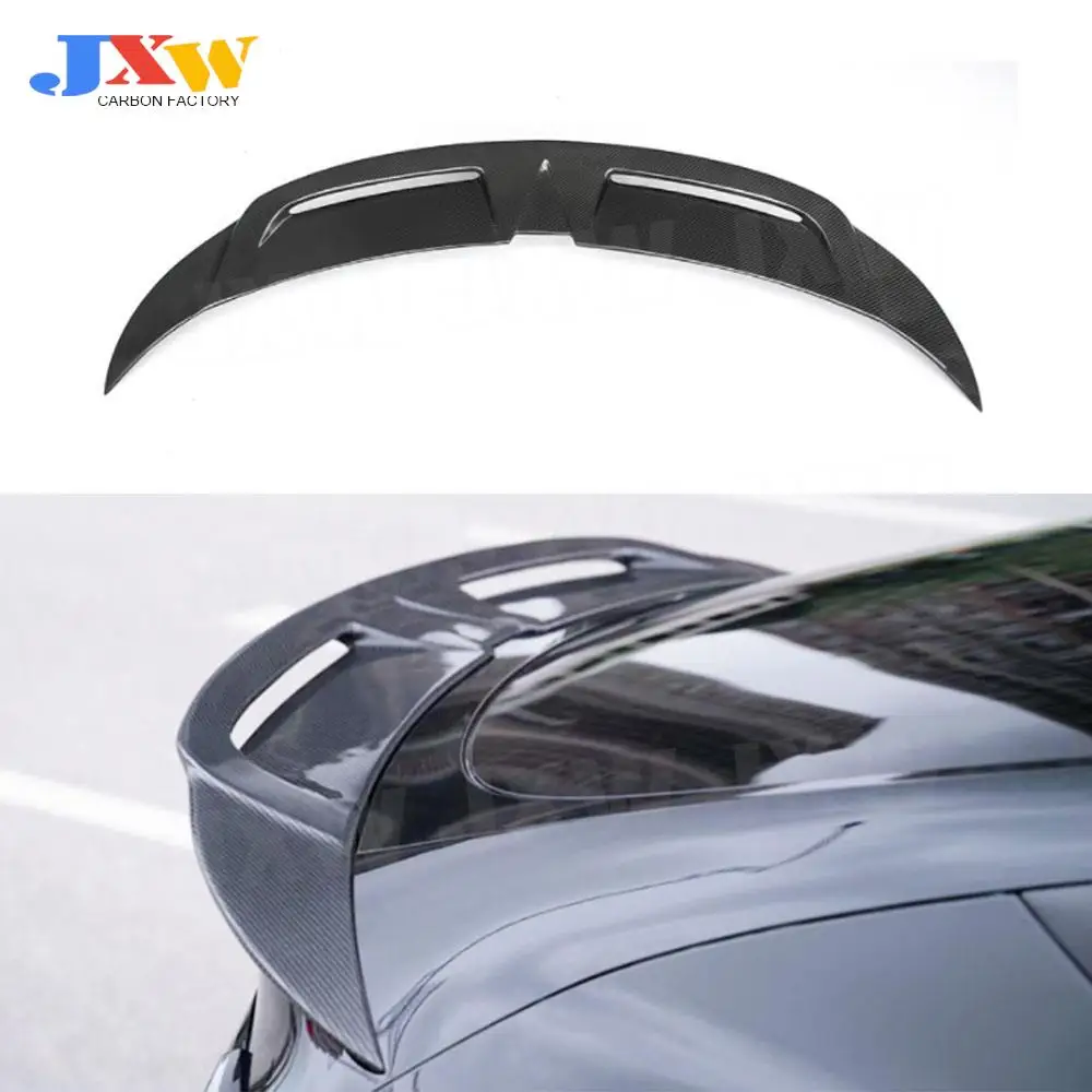 

For Tesla Model Y Carbon Fiber Car Rear Trunk Boot Spoiler Lip Wings FRP Rear Spoiler Wing Auto Car Modified Style