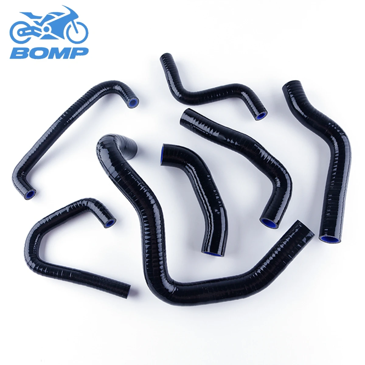 Para kawasaki zx6r zx6 zx 6r 600 ninja 2007 2008 mangueiras de radiador de silicone kit tubulação 7 pçs 10 cores