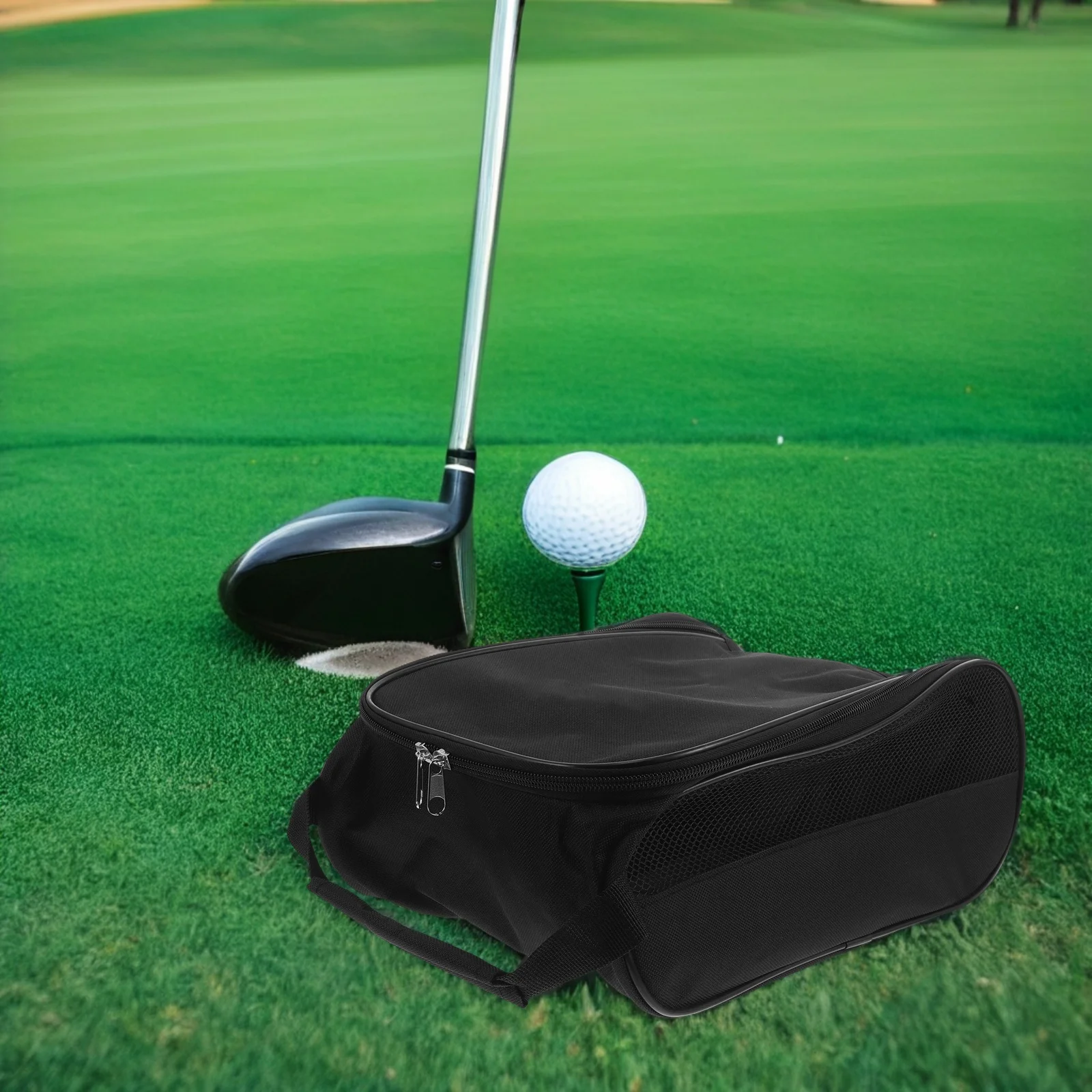 

Golf Shoe Bag Large Capacity Mesh Breathable Portable Zippered Travel Organizer for Sports Shoes Men Women Golf Shoe Bag