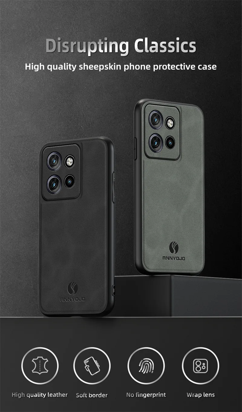 For Motorola Moto S50 XT2409-5 Case Built-in Magnet Plate PU Leather Surface Hard Back Cover Matte Case for Moto S50 MotoS50 5G - Image 6