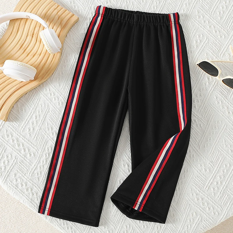 1/3 Pcs Autumn And Winter Children's Basic Versatile Color Blocked Straight Leg… - Image 4