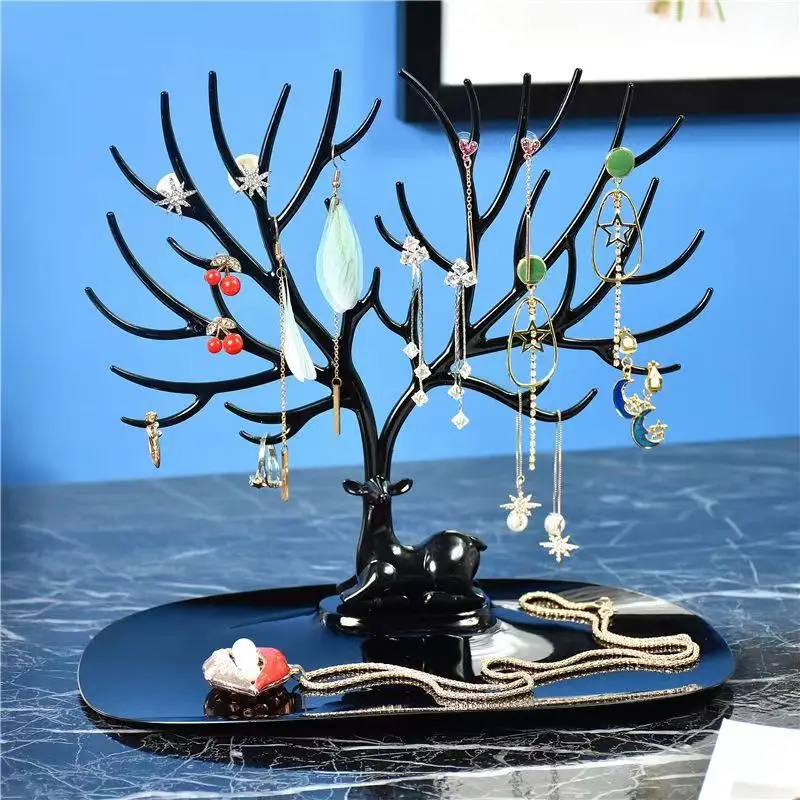 Creative deer jewelry rack antlers tree-shaped earrings earrings necklace display rack deer antler finishing hanger display