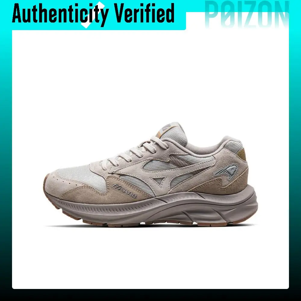 Mizuno Pi Retro Slip Resistant Abrasion Resistant Low top Running Shoes Unisex Light Gray/Stone Gray D1GH232307
