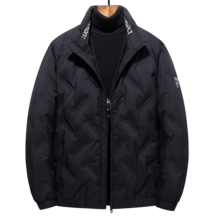 2021 casaco de inverno dos homens para baixo casaco novo outono casual gola puffer grosso 80% pato branco parka masculino jaquetas de inverno para baixo