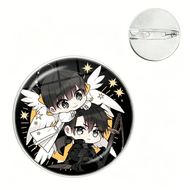 Round Cartoon Glass Pins Anime Omniscient Reader's Viewpoint Brooches Yoo Joonghyuk Kim Dokja Han Sooyoung Sangah Badge Gift