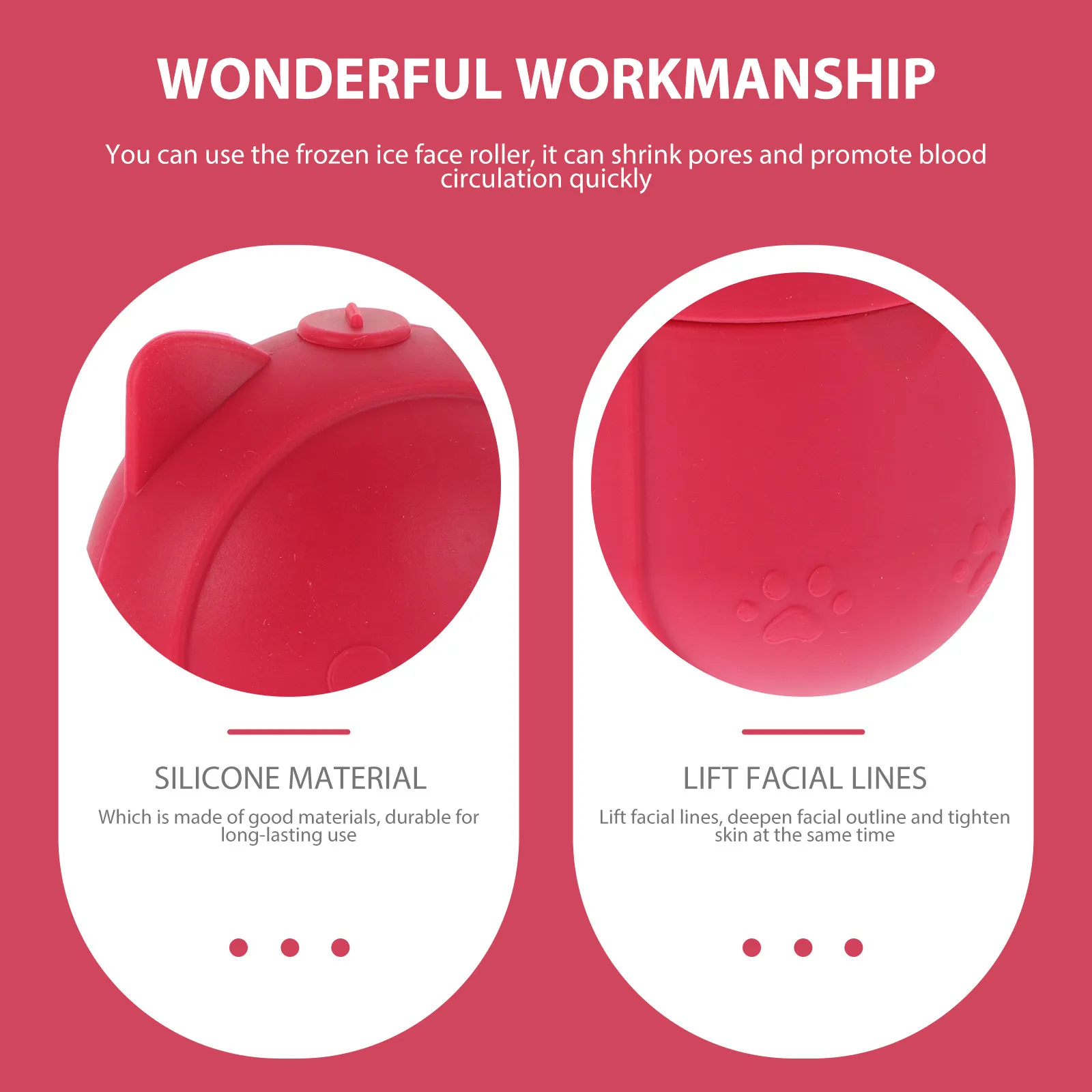 Ice Silicone Mold Face Ice Compress Roller For Facial Massaging Tool Pore Shrinking Edema Relief Cooling Circulation Dual