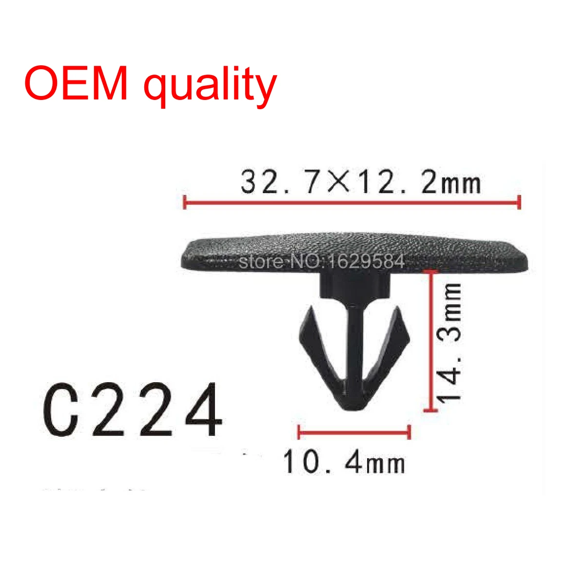 

50/100x OEM Rocker Panel Molding Fasteners Retainers for GM Monte Carlo 2000+ Lumina 10431524