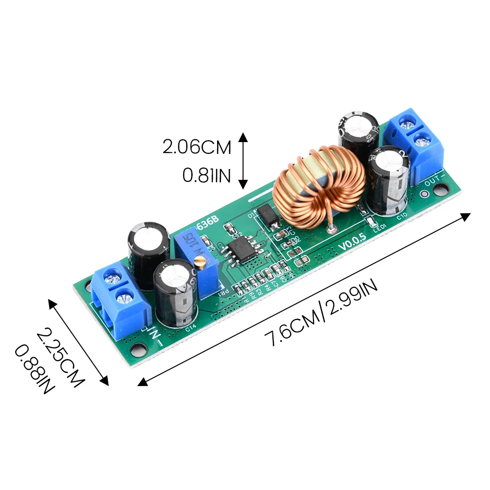 DC-DC 6.5V-48V à 1.25V-30V 5A Module de convertisseur abaisseur réglable régulateur de tension de puissance rectification synchrone
