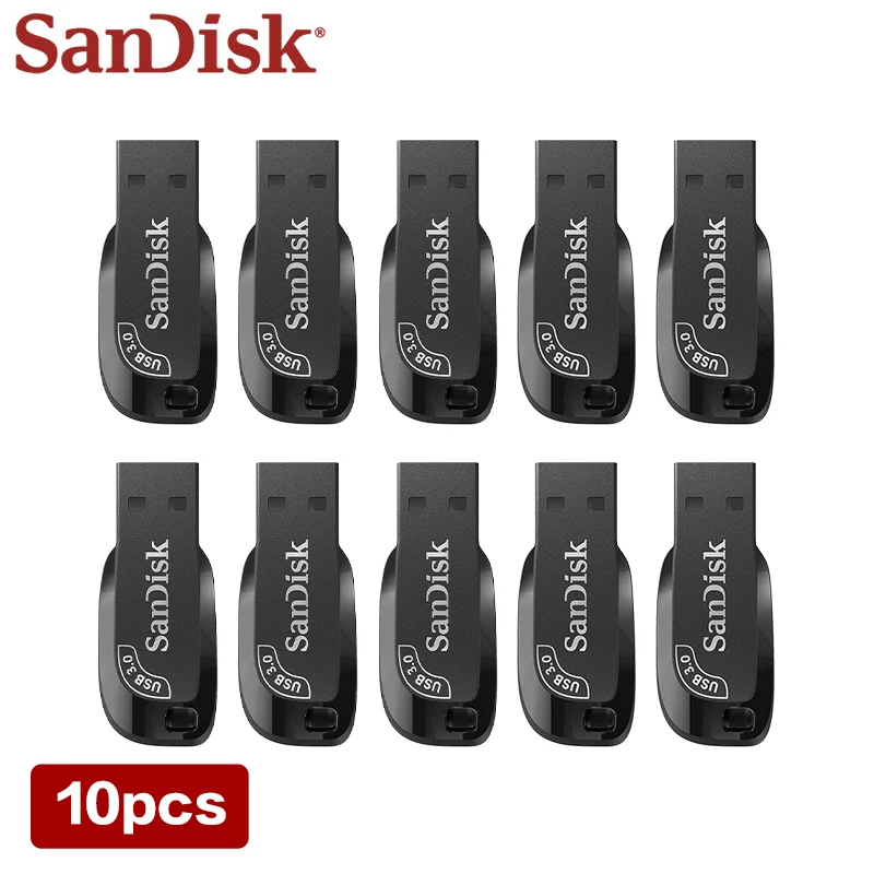 10pcs/lot SanDisk CZ410 pen drive USB 3.0 USB Flash Drive 32GB 64GB 128GB Memory Stick U Disk Read speed up to100MB/s Pendrive