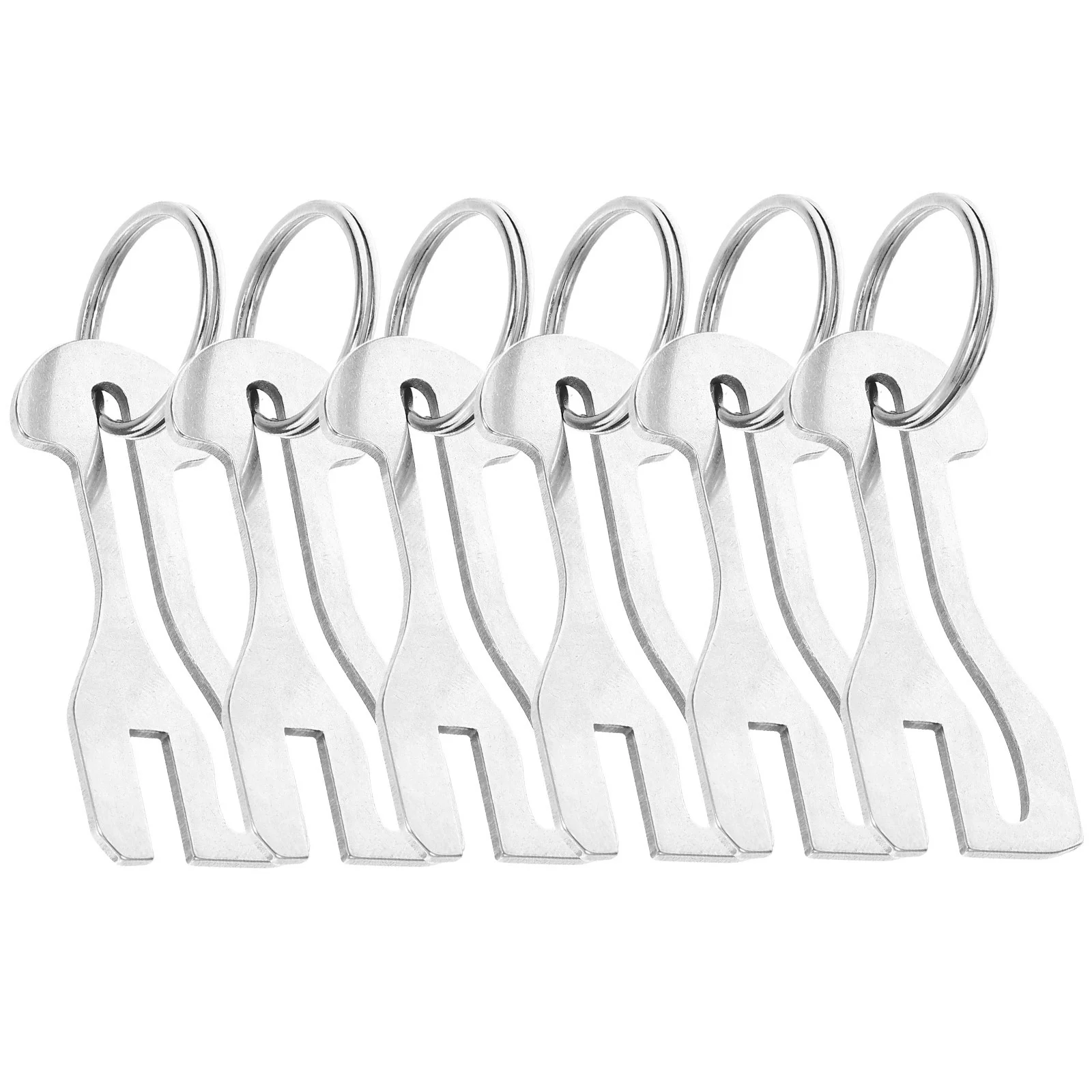 6 Pcs Cart Token Shopping Trolley Pendant Charm Keychain Ornament Stainless Steel Tokens