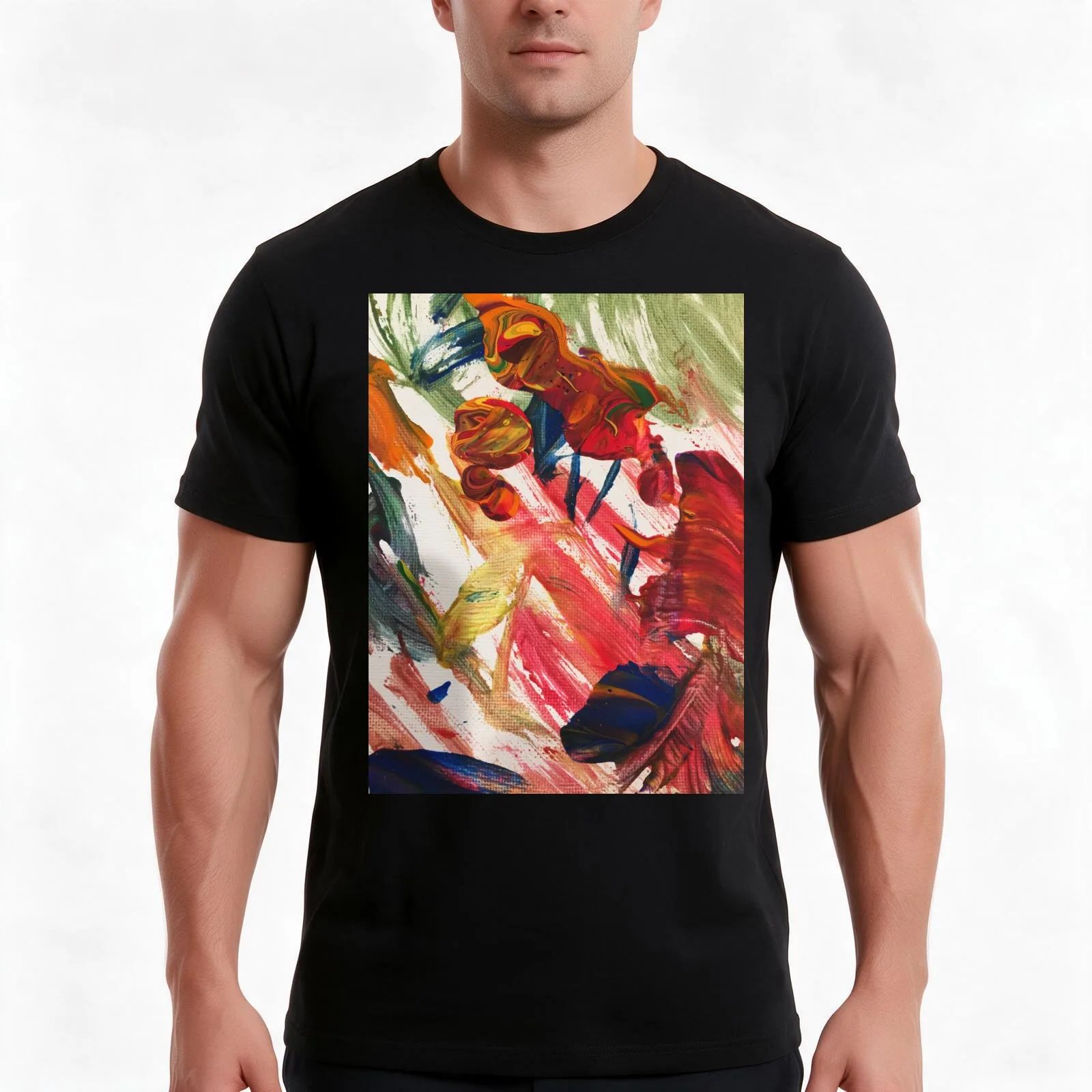 Scattered Mind T-Shirt, Summer Casual Cotton Tee, Oversized Streetwear Tops, Vintage Graphic Print, Loose Fit Short Sleeve