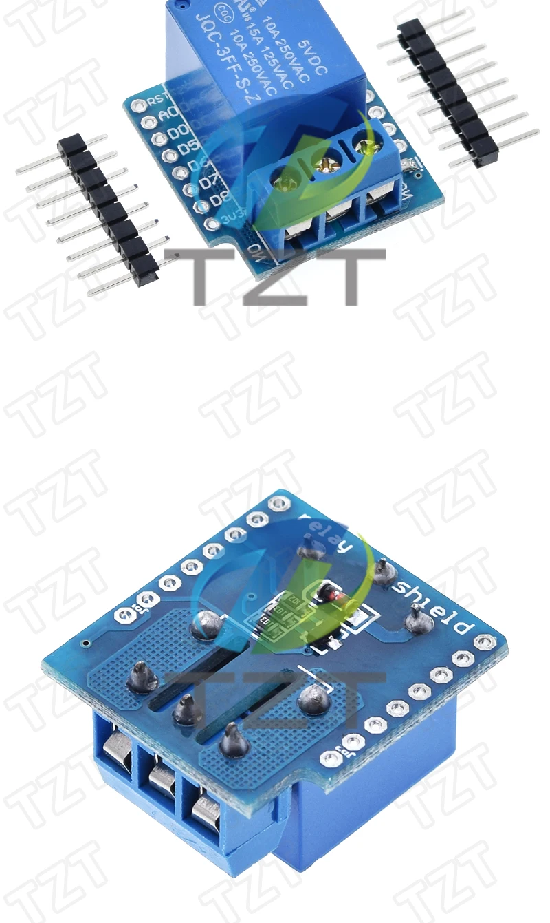 TZT 1/3PCS 1-Kanal-Relaismodul für Wemos D1 MINI Relaismodul Smart Electronics – Detail 2