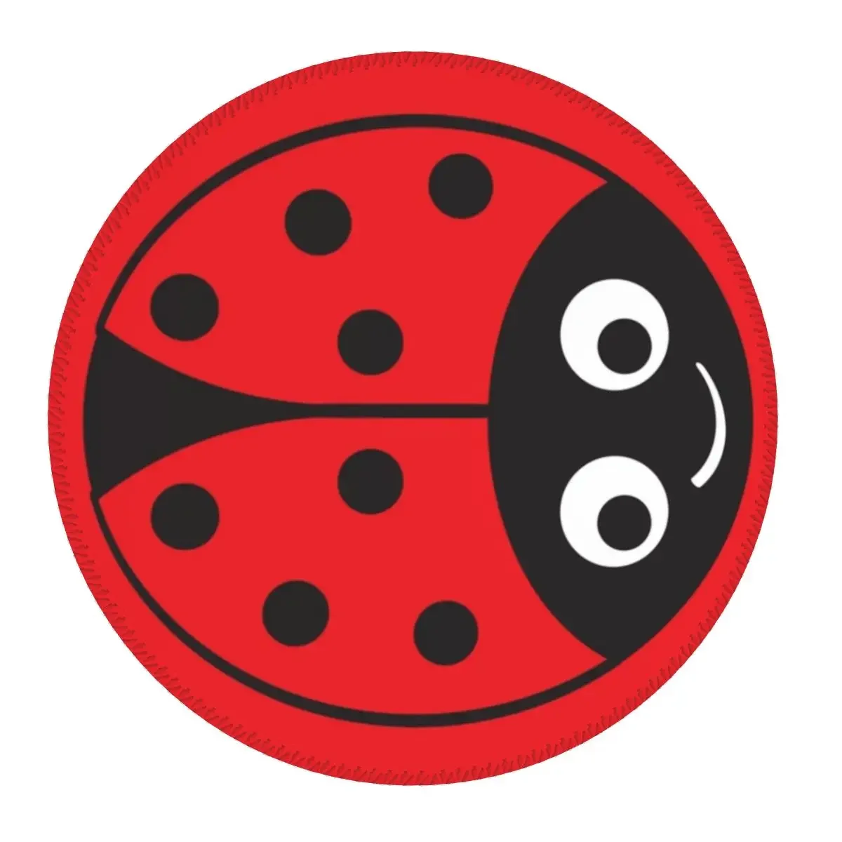 Ladybug Girl Round Mouse Pad Computer Keyboard Mouse Mat Gaming PC Desk Mat Office Table Mats