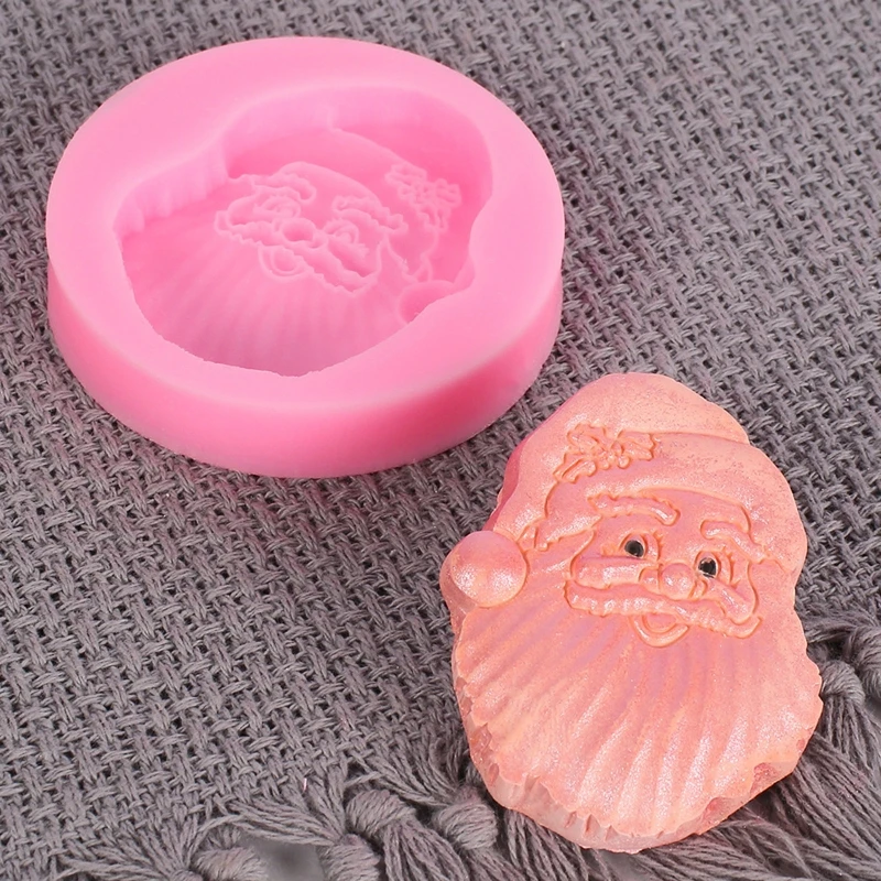 Ornamenti Babbo Natale barbuto Stampo in resina Stampo in silicone per gesso aromaterapia fai-da-te