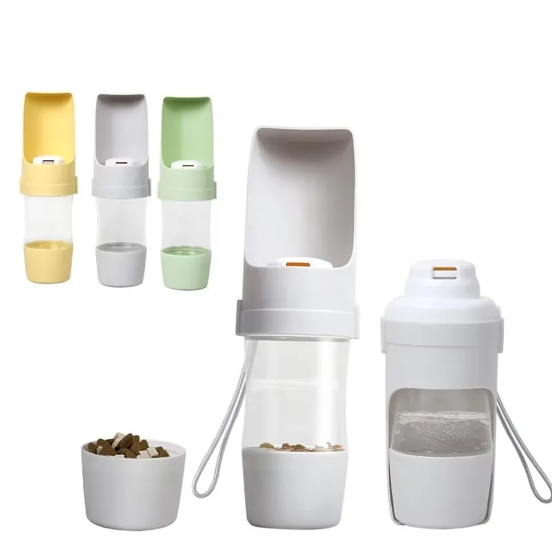 

Portable Eco-Friendly Waterproof Dog Water Bottle with Storage Container for Outdoor Travel Pet Feeder