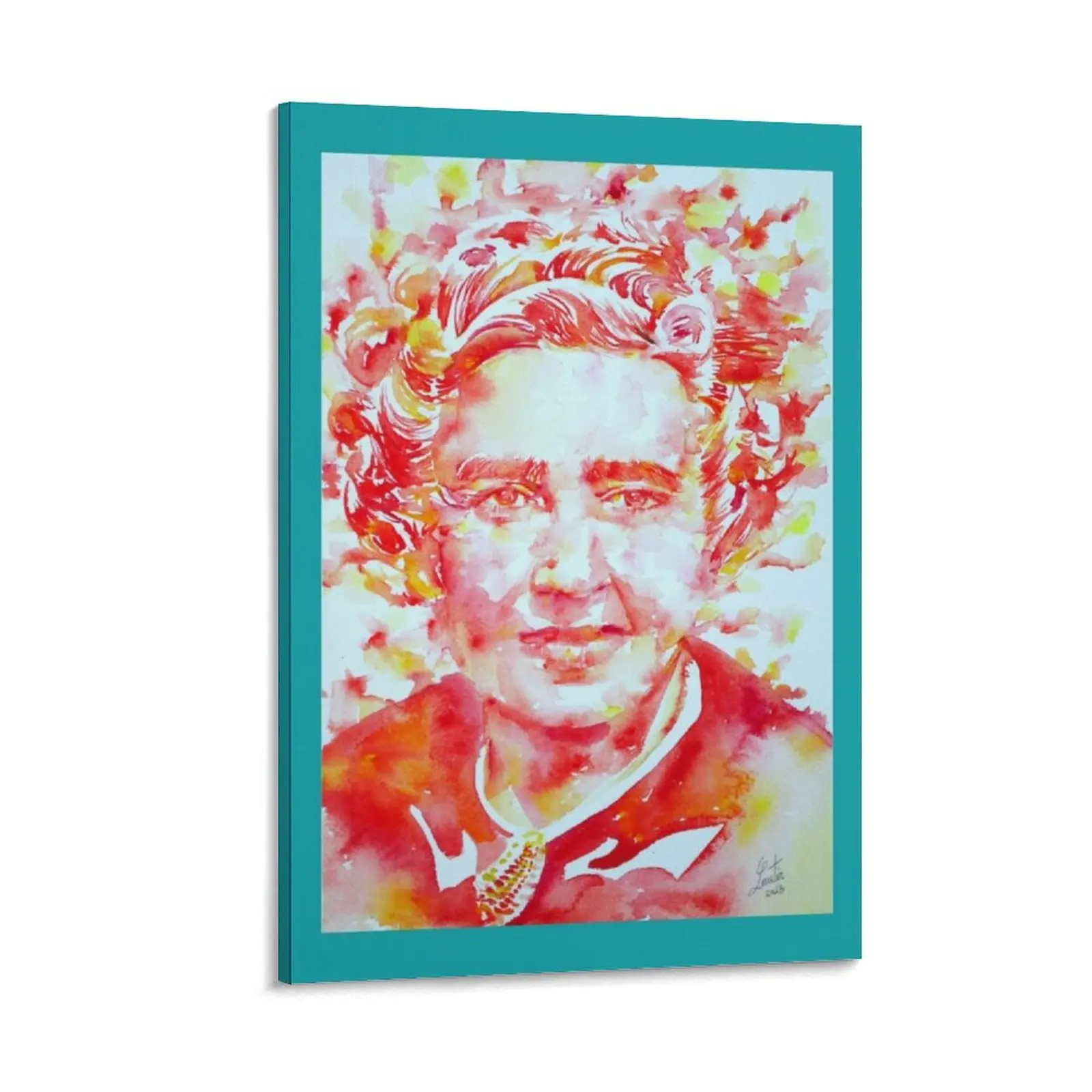 

AGATHA CHRISTIE watercolor portrait Canvas Painting decoration for the room room decoration accessories