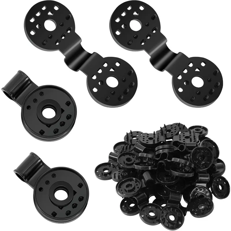 

40 шт. зажимы для садовой ткани - черные пластиковые круглые зажимы для солнцезащитной сетки, аксессуары для сеток против птиц