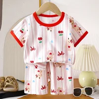 2PCS Children Clothing Set Child T-shirt Suit Summer Cotton New Girls Shorts Clothes Baby Boys Short Sleeve Kid Clothes 6