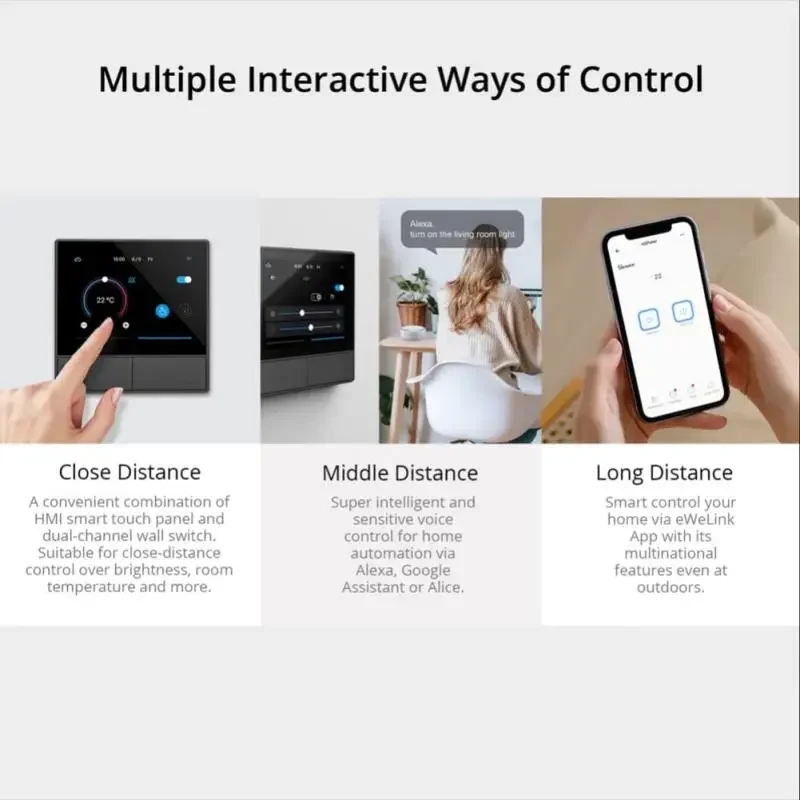 SONOFF NSPanel Smart Scene Wall Switch EU/US WiFi Smart Thermostat Display Switch All-in-One Control for Alexa Google EWeLink