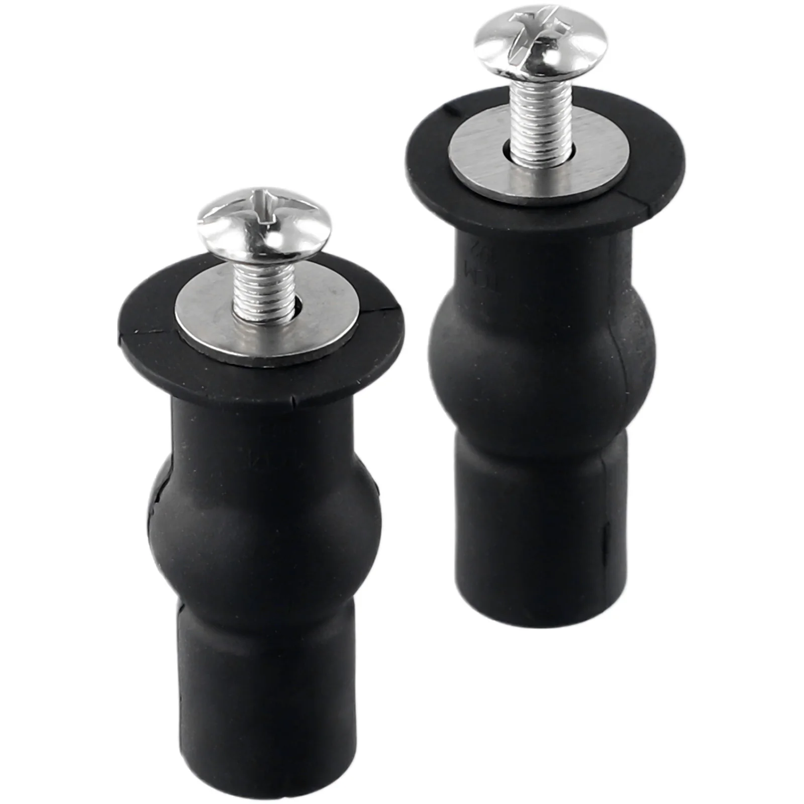 2 Pack Toilet Seat Screw Hinge Expansion Rubber Top Universal Nut Cover Tray Fixing Toilet Blind Hole Bathroom Toilet Seat Parts
