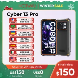 [Estreno mundial] HOTWAV Cyber 13 Pro 20GB+256GB 6.6'' FHD+ 2K 150LM Linterna 64MP Android 13 10800mAh 20W Carga rápida global