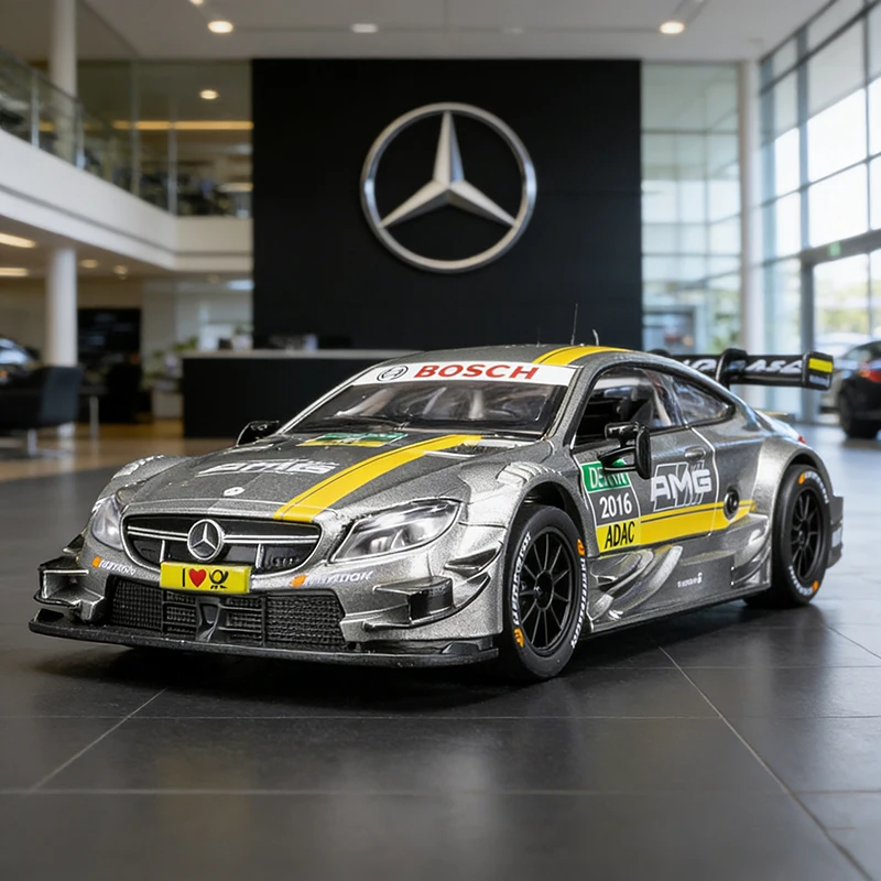 

1:32 Mercedes-Benz C63 DTM AMG Alloy Car Model Sound and Light Pull Back Children's Toy Collectibles Birthday gift