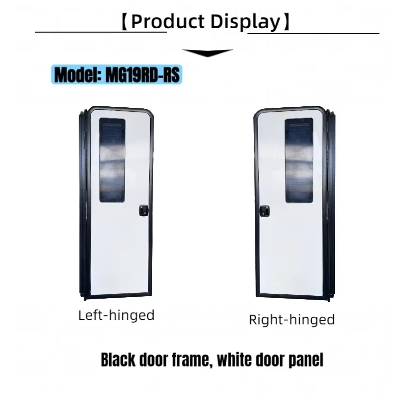 Customized Aluminum Frame Camper RV Door with Screen Door & Sun Blind Window view 2