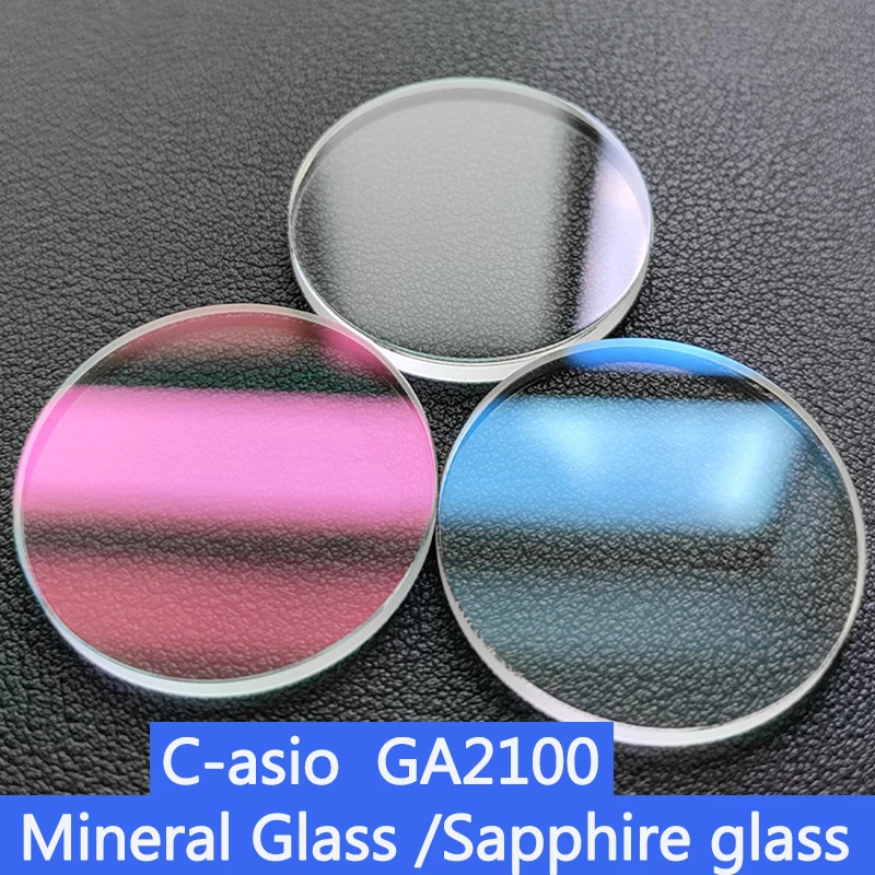 

For Casio GA2100 GAB2100 GA-2100 GA-B2100 Watch Mineral Flat glass Crystal Sapphire glass mask lens Men repair parts accessories