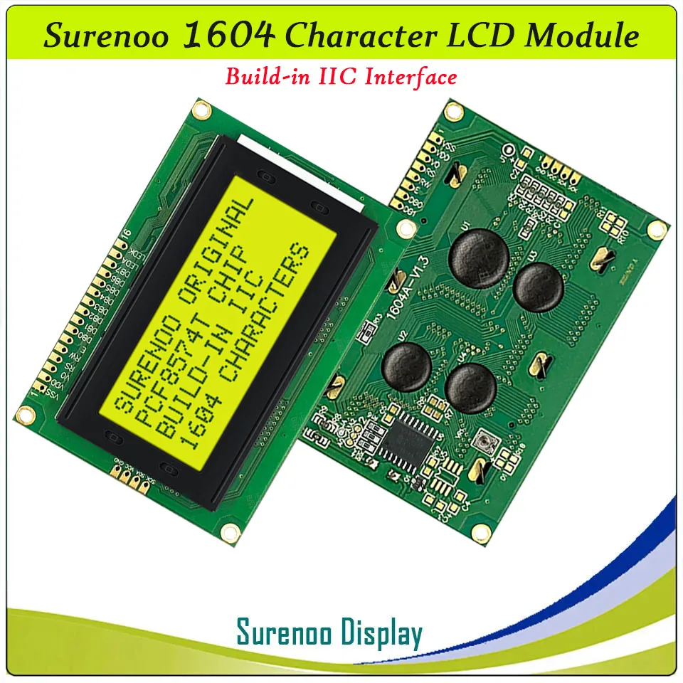 Imagem -04 - Módulo de Exibição com Tela Lcd de 1604x4 164 Caracteres Tela Lcm Amarelo Verde Azul com Luz de Fundo Led Controle Embutido C780d