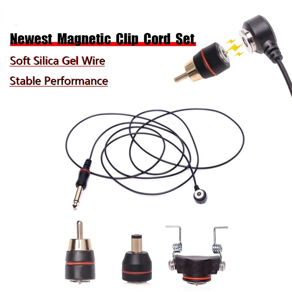 

Шнур с магнитным притяжением для тату-машинки, RCA кабель постоянного тока, вилка, адаптер для пулемета, провод питания, крючок, линейный конвертер, аксессуары